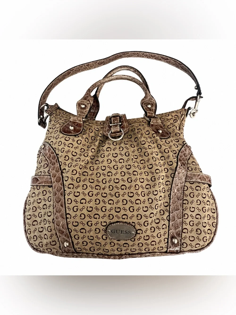 Vintage Y2K Guess Monogram Hobo Bag